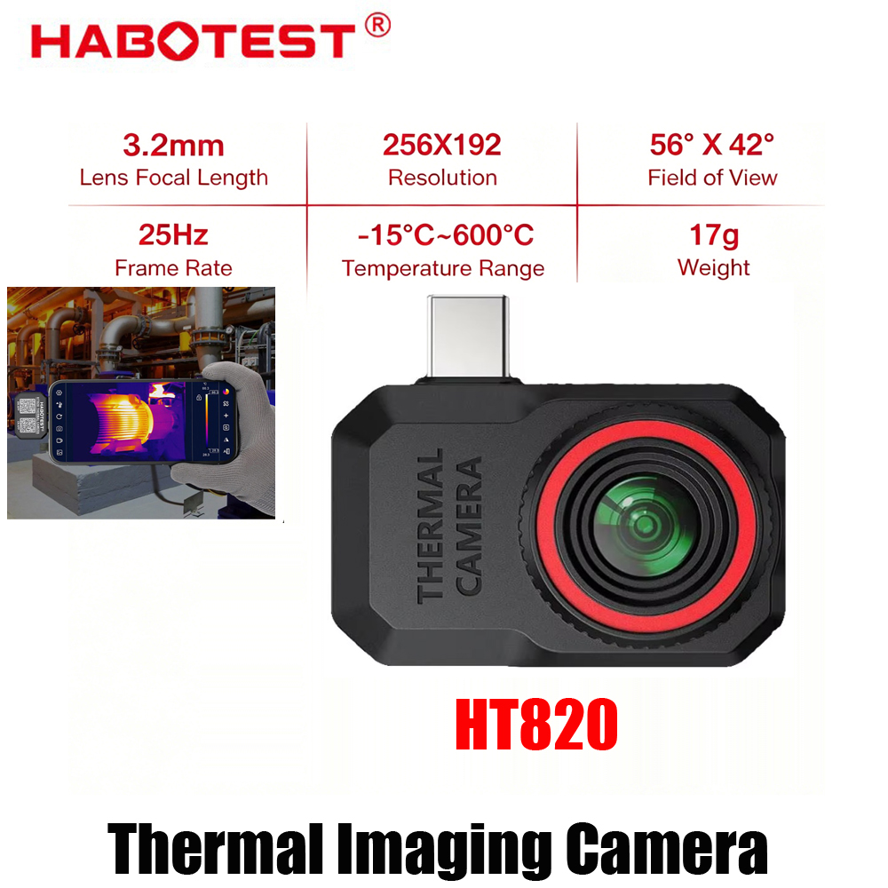 Kamera Termal Ponsel HABOTEST  - Thermal Imaging Camera 256X192 ulasan dan harga