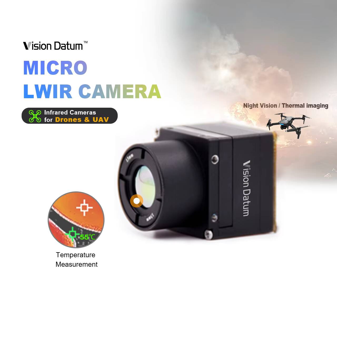 1280X1024 LWIR 12Um Non-Cooled - Thermal Imager Drone Gimbal ulasan dan harga